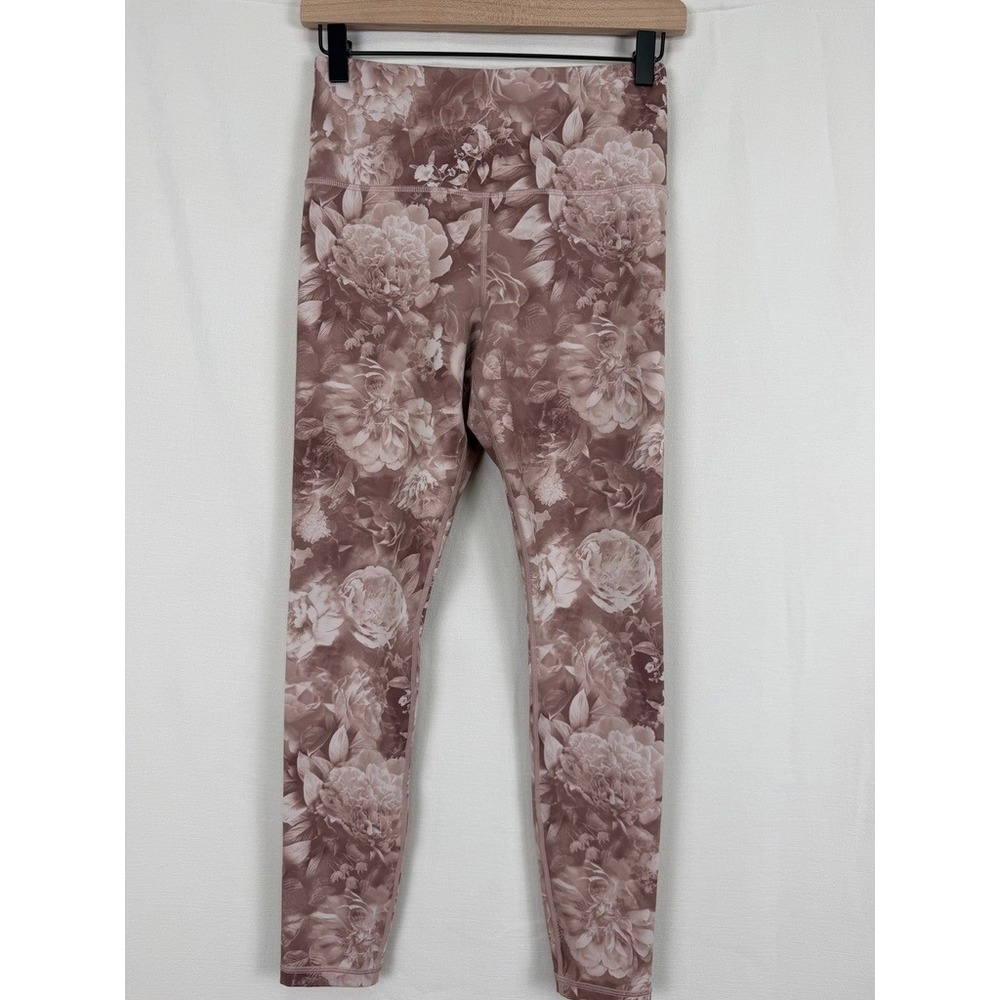 Athleta Elation Printed Tight Leggings Womens Small Pink Floral Yoga‎ Gym 631921